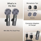 Mini Mic Pro (Latest Model - Professional Wireless Microphone for iPhone, iPad, Lavalier Microphone for Video Recording - iPhone Mic Crystal Clear Recording for Content Creators (iPhone 14 & Below)
