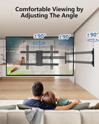 FORGING MOUNT Long Arm Corner TV Wall Mount for 32-75 inch TVs,Single Stud Full Motion Articulating TV Mount Bracket with 33” Extension, Swivel Tilt, Max VESA 600x400mm, Holds up to 100 lbs