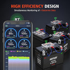 ANCEL BM200-US Car Battery Tester 12V Automotive Battery Monitor Bluetooth Auto Battery Load Tester with Cranking Charging Test Alarm Record Voltage History Voltmeter for Car/RV/Motorcycle/Truck/Boat