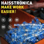 haisstronica 1000PCS Solder Seal Wire Connectors,Marine Grade Heat Shrink Wire Butt Connectors AWG 26-10 (5Colors/5Sizes) with Removable Storage Bins