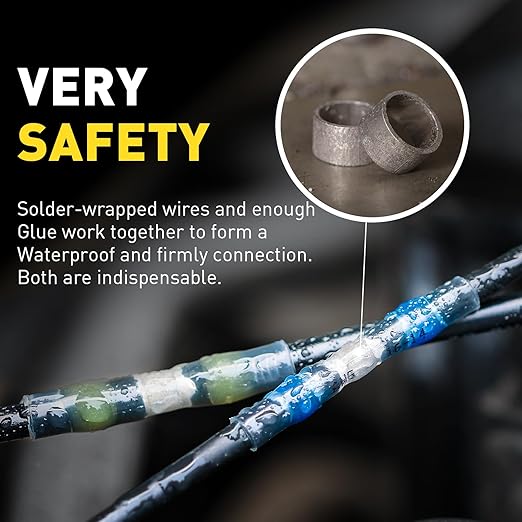 haisstronica 1000PCS Solder Seal Wire Connectors,Marine Grade Heat Shrink Wire Butt Connectors AWG 26-10 (5Colors/5Sizes) with Removable Storage Bins