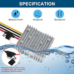 DC Voltage Reducer DC 24V Step Down to 12V 20A 240W Voltage Regulator Power Converter Waterproof Module Transformer for Golf Cart Club Car Truck