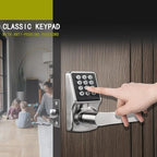 Cielsa Dawn Electronic Door Lock with Door Handle,Keypad Door Lock with Handle,Smart Locks for Front Door Keyless Entry Digital Knob with Code-Fob-Key(Brushed Nickel,1pack)