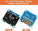 JAMHER 1.3 Inch I2C IIC OLED Display Module 128x64 Pixel Mini Self-Luminous Display Screen Board for Arduino Projects Raspberry Pi with Wire(3Pack White)