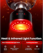 BOB AND BRAD X6 Ultra Massage Gun with Heat and Infrared Light, Metal Head, Professional Percussion Deep Tissue Muscle Massager Gun for Athletes with 6 Replacements