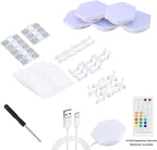 Smart Hexagon Lights DIY Hexagon Led Light App & Remote Controlled & Music Sync Features USB & Type C Modern RGB Wall Panels for Living & Gaming Decor (8Pack)