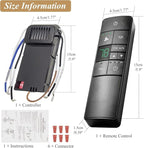 Hampton Bay Universal Ceiling Fan Thermostatic Remote Control Kit with Wall Holder for Hunter Home Decor Harbor Breeze，3-Speed Light Dimmer Timer Replacement for HD3 TR222A 98108 98130 98101 98131