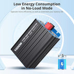 1000W Pure Sine Wave Inverter,1 USB Port 5v/2.1a,LCD Display&Remote Controller for Home, RV, Truck