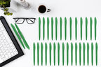 Aozora Pens Bulk 30 Pack Click Pens No Bleed Wholesale Retractable Ballpoint Pens Medium Point,Smooth Ink Pens for Journaling School Office Supplies 1.0MM (Green Ink)