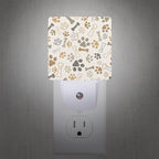 Smoaffly Dog Cat Paw Print Bones Night Light Plug-in LED Nightlights Auto Sensor Night Lamp Dusk-to-Dawn Lamp Home Decor for Nursery Children Girls Boys