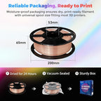 Flashforge 3D Printer Filament Silk PLA 1.75mm 1kg Spool-Dimensional Accuracy +/- 0.02mm (Skin)