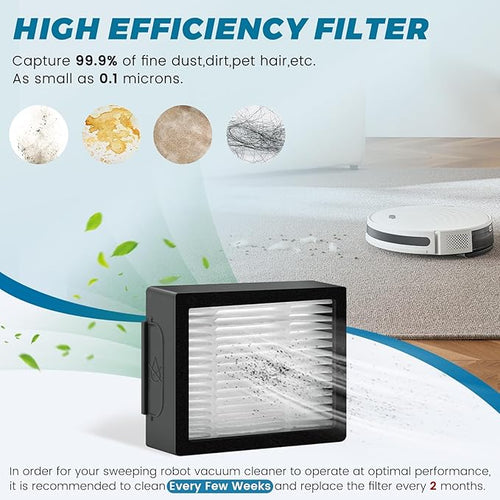 6 Pack Roomba Filters Fit for i-Robot Roomba I J E Series E5 E6 E7 i3 i3+ i4 i6 i6+ i7 i7+ i8 i8+ j7 j7+ Robot Vacuum Cleaners High-Efficiency Filter with 1 Cleaning Brush by Puxyblue