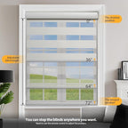 MUSCLEAREA Motorized Blinds with Remote, Cordless Automatic Zebra Shades, Smart Blind for Windows, Grey, 48 x 72