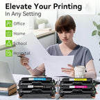 swiss toner 414X Toner Cartridges 4 Pack with Chip Compatible for HP 414X 414A Toner Replacement for HP Color LaserJet Pro MFP M479fdw M479fdn M479dw Pro M454dw M454dn M479 M454 M480f W2020X (BCMY)