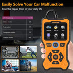 LOERUMG OBD2 Scanner Diagnostic Tool, Enhanced Check Engine Code Reader, Car OBDII/EOBD Scanner with Fault Code Reset & I/M Readiness Auto Engine Light Diagnostic Scan Tool for Vehicles After 1996.