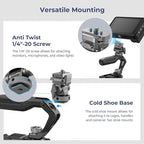 SmallRig HawkLock H21 Quick Release Monitor Mount with Cold Shoe Mount, Swivel and Tilt Adjustable Monitor Holder with 1/4"- 20 Screw, Dual Anti-Twist Design, for Ninja V and V+ Monitors