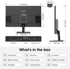KOORUI 24 Inch Gaming Monitor 144Hz Full HD 1920 x 1080p IPS Ultra-Slim Display with HDMI VGA, Adaptive Sync, 99% SRGB, VESA 100x100mm, Eye Care, Tilt, Black, E2411K