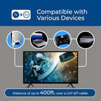OREI 4K HDMI Extender Over IP CAT6 - 4K@60Hz One to Many Upto 400 Feet, Loop Out - Send to Multiple Location Over 1G Switch (EX-500-K)