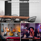 Sonicism 12 Pack Acoustic Wall Panels with Self-Adhesive, 12" X 12" X 0.4" Sound Proof Foam Panels, Decorative Soundproof Wall Panels, Sound Proof Absorbing Tiles for Home & Offices, Black