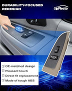Flecto 19115820 Power Window Switch Front Passenger Side with Door Lock & Tan Bezel Compatible with 03-07 Chevy Avalanche Silverado Suburban Tahoe GMC Yukon Sierra Cadillac Escalade, Replace 920-020