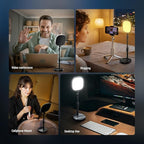 NEEWER Basics 5" Full Screen LED Ring Light with Stand for Desk Video Calls, CRI95, 10W Bi Color Edge Lit Zoom Conference Lighting for Computer Laptop Webcam Phone Streaming Recording, NL10