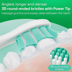 Brushmo Plaque Control Replacement Toothbrush Heads, Compatible with Philips Sonicare Click-on Electric Toothbrush Handles, 8 Standard Replacement Heads, Soft Dupont Bristles, BM928, White