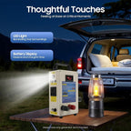 Hand Crank Generator & Portable Power Station, 150W 110V Manual Emergency Charger with Folding Handle and Battery Life, Aluminum Alloy Outdoor Generator for Camping Emergency and Smartphone Charging