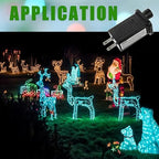 SIGANDG 12V 9W LED Transformer Replacement Class 2 Power LED Controller with 8 Modes Supply for Christmas String Light Inflatable Decorations IP44 Waterproof Low Voltage Transformer(2 Pcs)