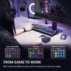 Fifine AmpliGame Stream Controller with 15 Macro Keys, Streaming Keyboard with Trigger Actions in OBS/Twitch/YouTube/Streamlabs, Shortcut Buttons Keypad Works with Mac and PC-D6
