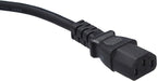 Amazon Basics Computer Monitor TV Replacement Power Cord - 15 ft, Black, 24 Count Total