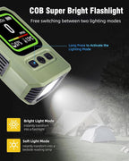 3-in-1 Portable Carbon Monoxide Detector.Visual Alarm for Camping,Travel,RV.More Than 300H Standby . Equipped With a Flashlight, Magnetic Back and Hook.Featuring CO, Temperature and Humidity Sensors