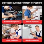 Endoscope Camera with Light: 5" Dual-Lens Inspection Borescope Camera for Sewer - 16.4ft Waterproof Industrial Endoscope - Flexible Snake Bore Scope for Plumbing Automotive