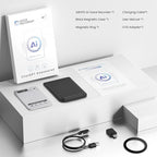 AI Voice Recorder, Note Voice Recorder - Transcribe & Summarize, AI Noise Cancellation Technology, Supports 118 Languages, 64GB Memory APP Control Audio Recorder (LightSilver)