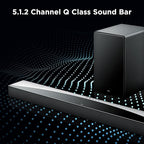 TCL Q75H 5.1.2 Sound Bar with Wireless Subwoofer for Smart TV | Dolby Atmos DTS:X Auto Room Calibration | 620W Power Bluetooth Home Theater Speaker | App Control & Remote Control | Latest Model