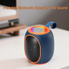 Portable Bluetooth Speaker – 8W HD audio quality, TWS stereo pairing, LED light show, compact and portable, suitable for outdoor use, can be used in cars, travel and parties, a cool teen gift(Blue)