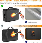 DocSafe 5200°F Document Organizer with Lock, Upgraded Heat Insulated Fireproof＆Water-Resistant Box 8 Layers File Organizer, Portable Home Travel Safe Storage for Important Documents, Files and More