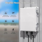 Namunanee Outdoor Electrical Junction Box, ABS Water Resistant Enclosure with Internal Mounting Panel & Hinged Cover, 15.7" H* 11" L* 5.9" W