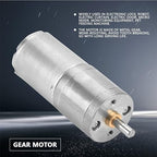 25mm DC 12V 25GA 370 Low Speed Metal Gear Motor for Electronic Locks Robots Electric Curtains and Doors Metal Gears Quiet High Performance for Mixers Monitoring Equipment and Pet Feeders