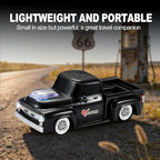 Vintage Pickup Truck Bluetooth Speaker, Retro Truck Model with HD Sound, Built-in Mic, LED Party Lights, TWS Dual Pairing, Multi-Interface Output, Portable Outdoor Speaker for Parties & Beach (BLACK)