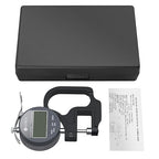 Neoteck Digital Thickness Gauge 0.5inch/12.7mm,0.0005inch/0.01mm LCD Display with Inch/MM Conversion One-Hand Quick Press Thickness Measuring Tool for Leather Paper Fabric Film etc.-Silver-Grey