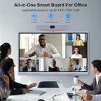 JYXCN 65" 4K Smart Board Interactive Digital Whiteboard, Android 11 & Windows 10 Dual System 8 + 256 GB Smart Board & 20MP Camera | Touchscreen Electronic Smartboard for Classroom, Office