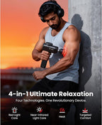 BOB AND BRAD X6 Ultra Massage Gun with Heat and Infrared Light, Metal Head, Professional Percussion Deep Tissue Muscle Massager Gun for Athletes with 6 Replacements