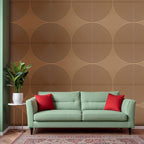 From Plain To Beautiful In Hours 9002 Arc Swell PVC 12 in x 12 in Peel and Stick Wall Panels (Covers / 10 sq.ft), Brown Candy, 10 Piece