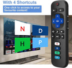 Replacement RC280 RC282 fit for TCL-Roku-TV-Remote-Control, Universal TV Remote for Roku Ruko Ruku Hisense, Onn, Sharp, Philips TVs