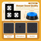 Dog Buttons for Communication Starter Pack 3 Dog Talking Button Set, 30s Voice Recording Speaking Button Pet Speech Training Buzzers with 30 Scene Stickers and Dog Button Mat for Animal Training