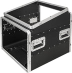 Sound Town Lightweight and Compact 8U ATA ABS Rack Case, with Slant Mixer Top, 21" Depth, 10U Top and 8U Side Spaces (STMR-A10X8U)