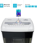 Aurora Desktop Style High-Security Anti-Jam 12-Sheet Micro-Cut Paper and CD/Credit Card/Junk Mail Shredder with 1.8 Gallon Pullout Basket/Security Level P-4