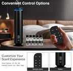Waterless Scent Diffuser Starter Kit - 1500 Sq Ft Coverage, Scent Diffuser for Home, Hotel, Studio, Essential Oil Diffuser Large Room, 7 Mood Lights Setting, 5 Essential Oils Included, Black, 11.50In