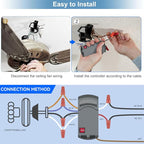 Hampton Bay Ceiling Fan Remote Control Kit, with Up and Down Light Remote Replacement for Hampton Bay Harbor Breeze Hunter Fan-HD FAN-53T FAN-35T UC7078T CHQ7078T Kit