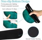 LIMKRIAN Desk Mat Pad, Large Gaming Mouse Pad with Wrist Rest Wrist Support, Ergonomic Mouse Pad Keyboard Mat Wrist Rest, Cup Coaster, Home Office Desk Accessories Decor Supplies, Cute Elephant